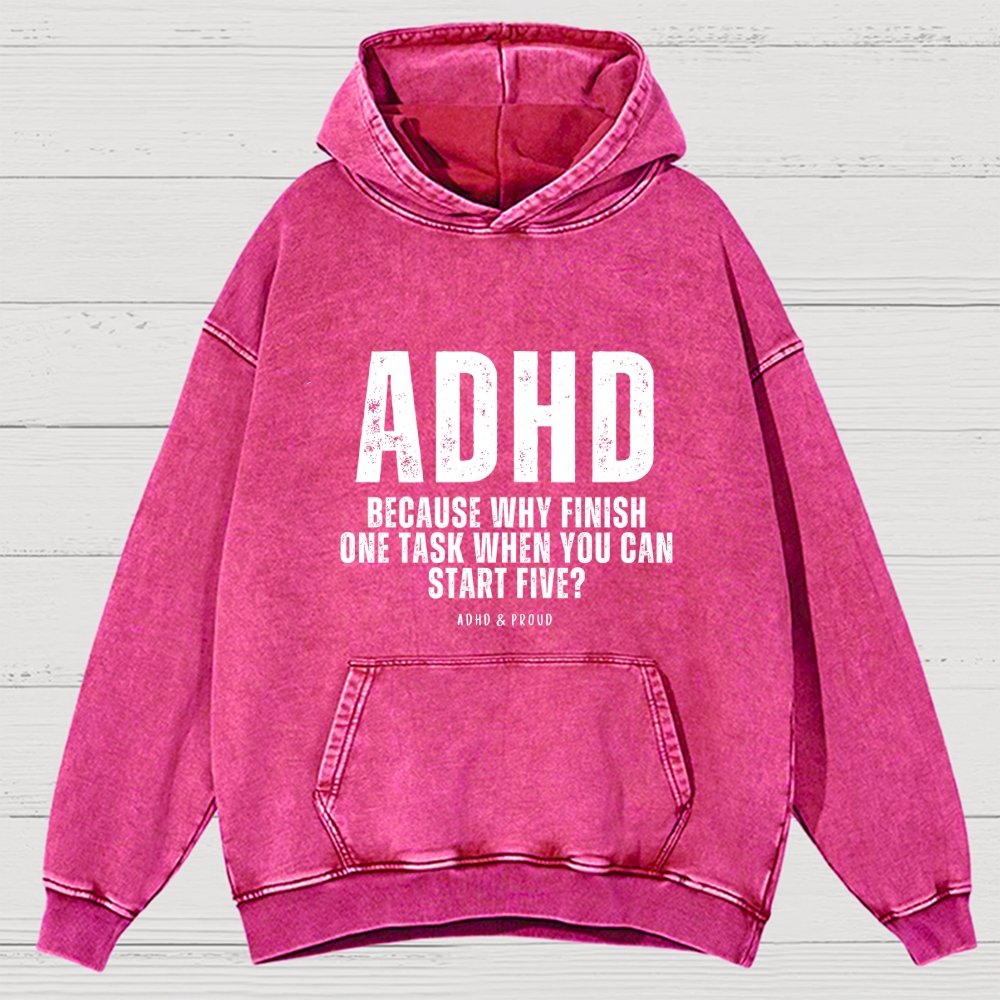 ADHD Vintage Distressed Hoodie