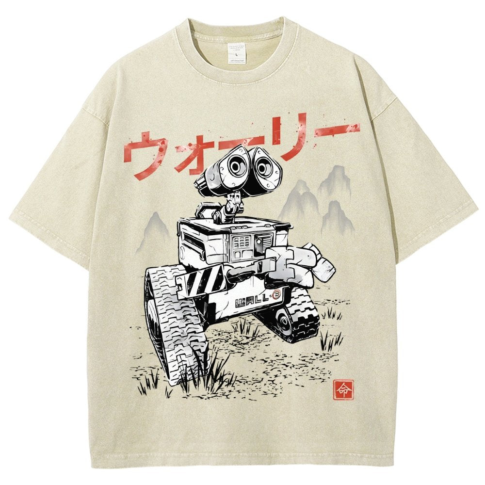 EcoBot Sumi-E Vintage Distressed T-shirt