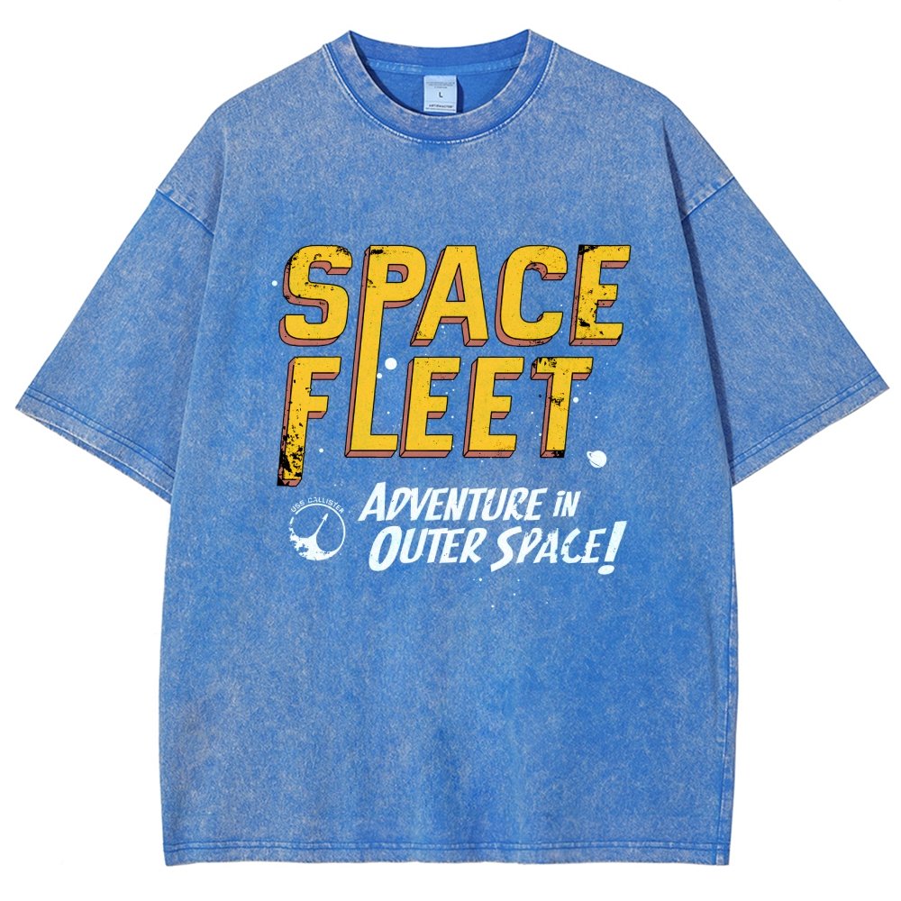 Space Fleet Vintage Distressed T-shirt