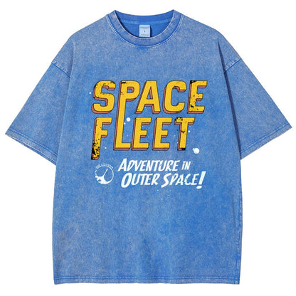 Space Fleet Vintage Distressed T-shirt