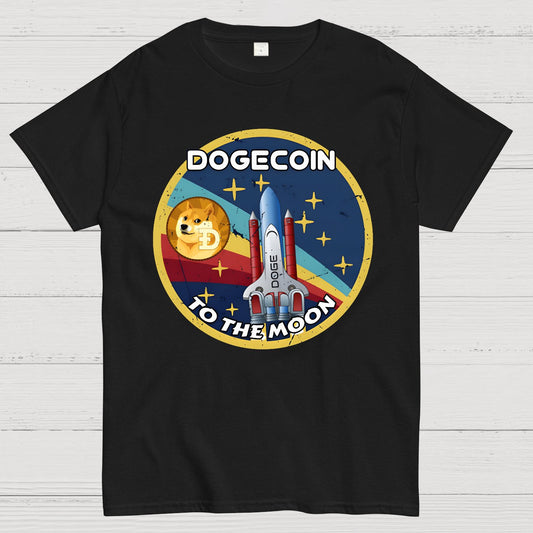 Dogecoin To The Moon DOGE Geek T-Shirt