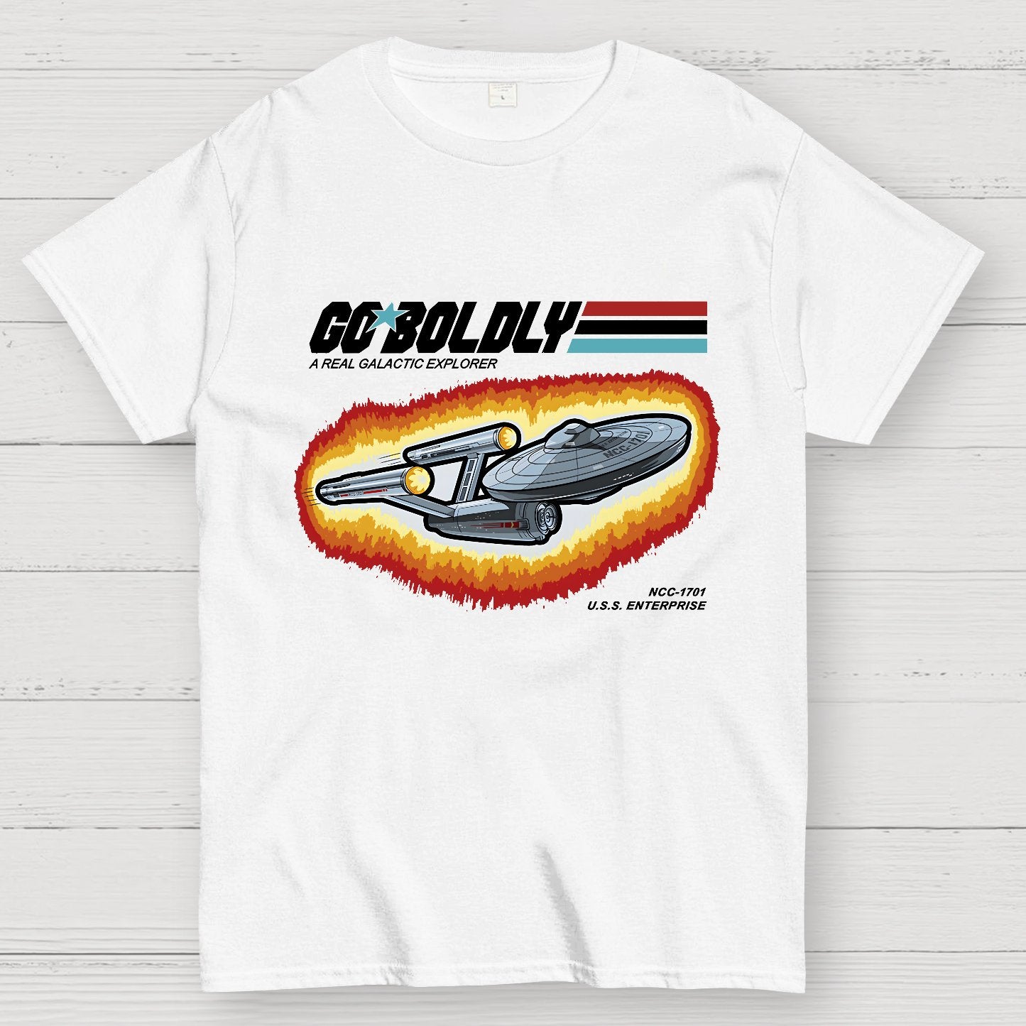 Go Boldly - A Real Cosmic Explorer Geek T-Shirt