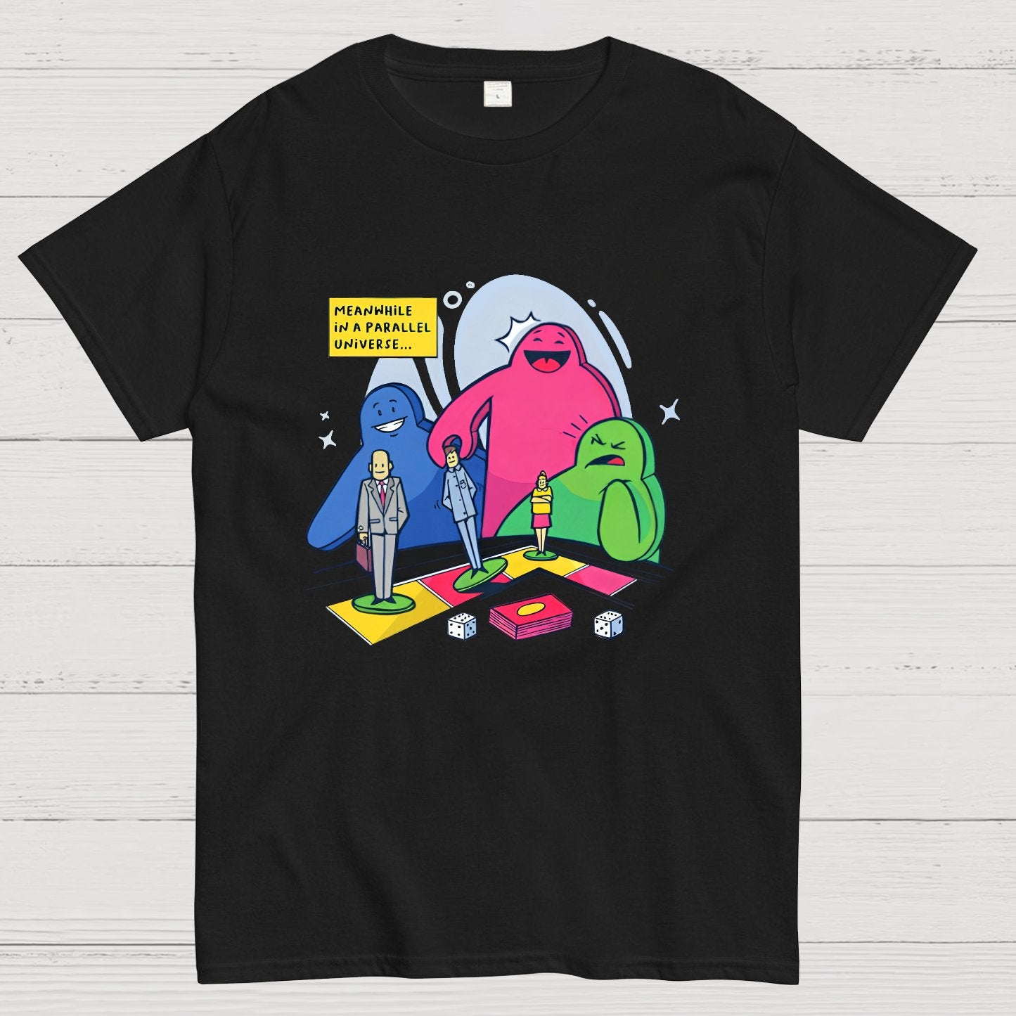 Meeples playing Board Games Geeky T-Shirt