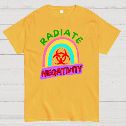 Radiate Negativity - Sarcastic Organic Rainbow Geek T-Shirt