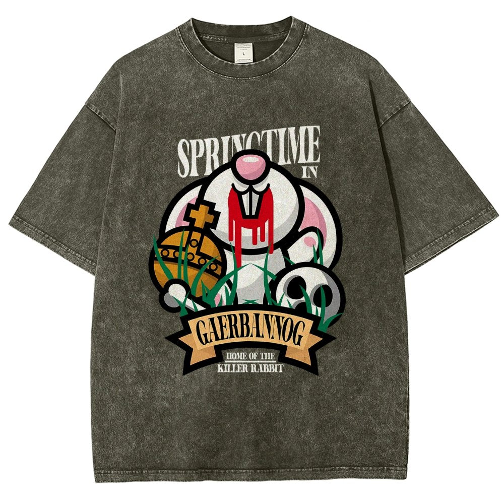 Spring Killer Rabbit Vintage Distressed T-shirt