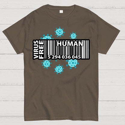 Human virus Bar Code，Funny virus Geek T-Shirt