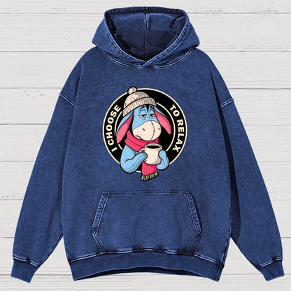 I Chose To Relax Vintage Distressed Hoodie