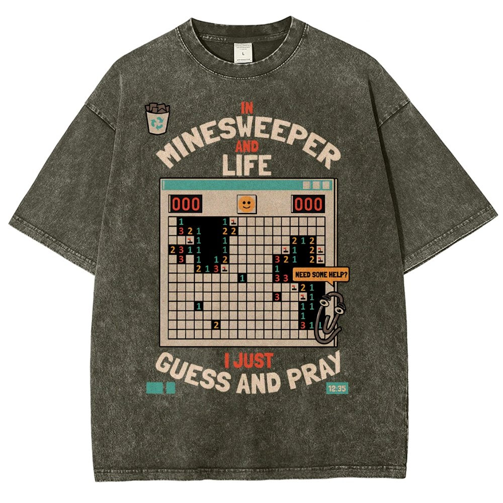 The Minesweeper Philosophy Vintage Distressed T-shirt
