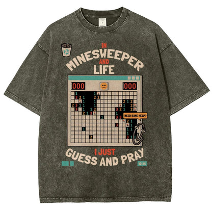 The Minesweeper Philosophy Vintage Distressed T-shirt