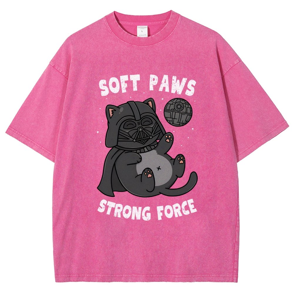 Soft Paws Strong Force Vintage Distressed T-shirt