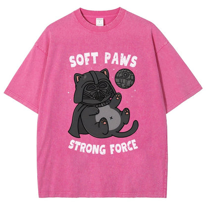 Soft Paws Strong Force Vintage Distressed T-shirt