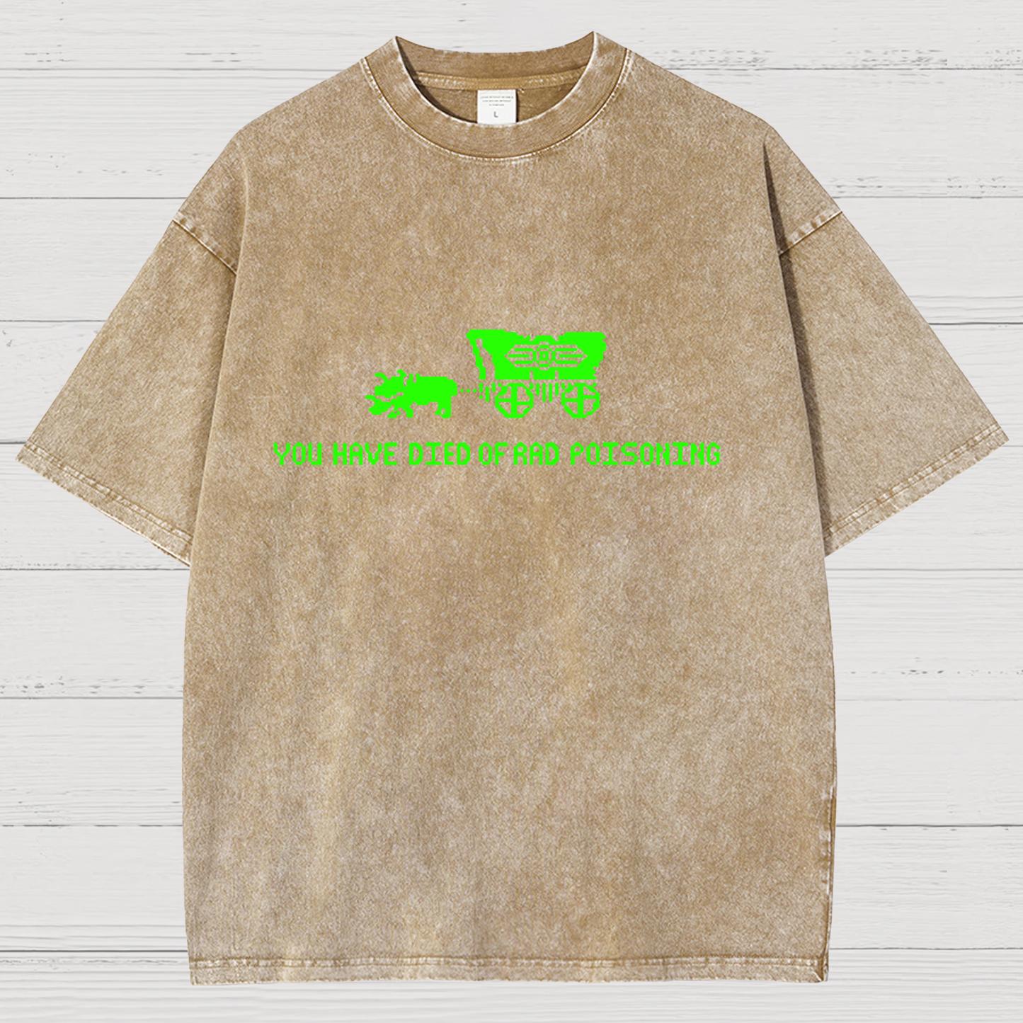Oregon You Have Died Of Rad Poisoning Vintage Distressed T-shirt