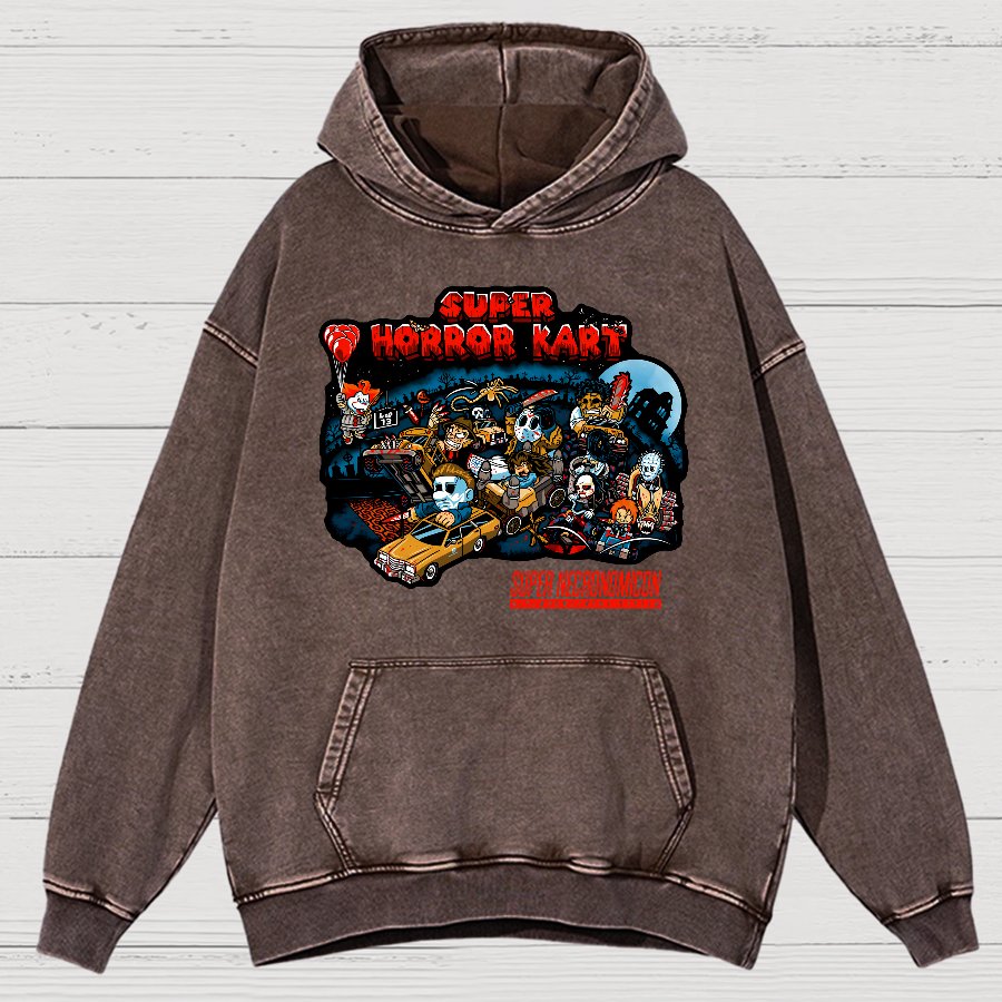 Super Horror Kart Vintage Distressed Hoodie