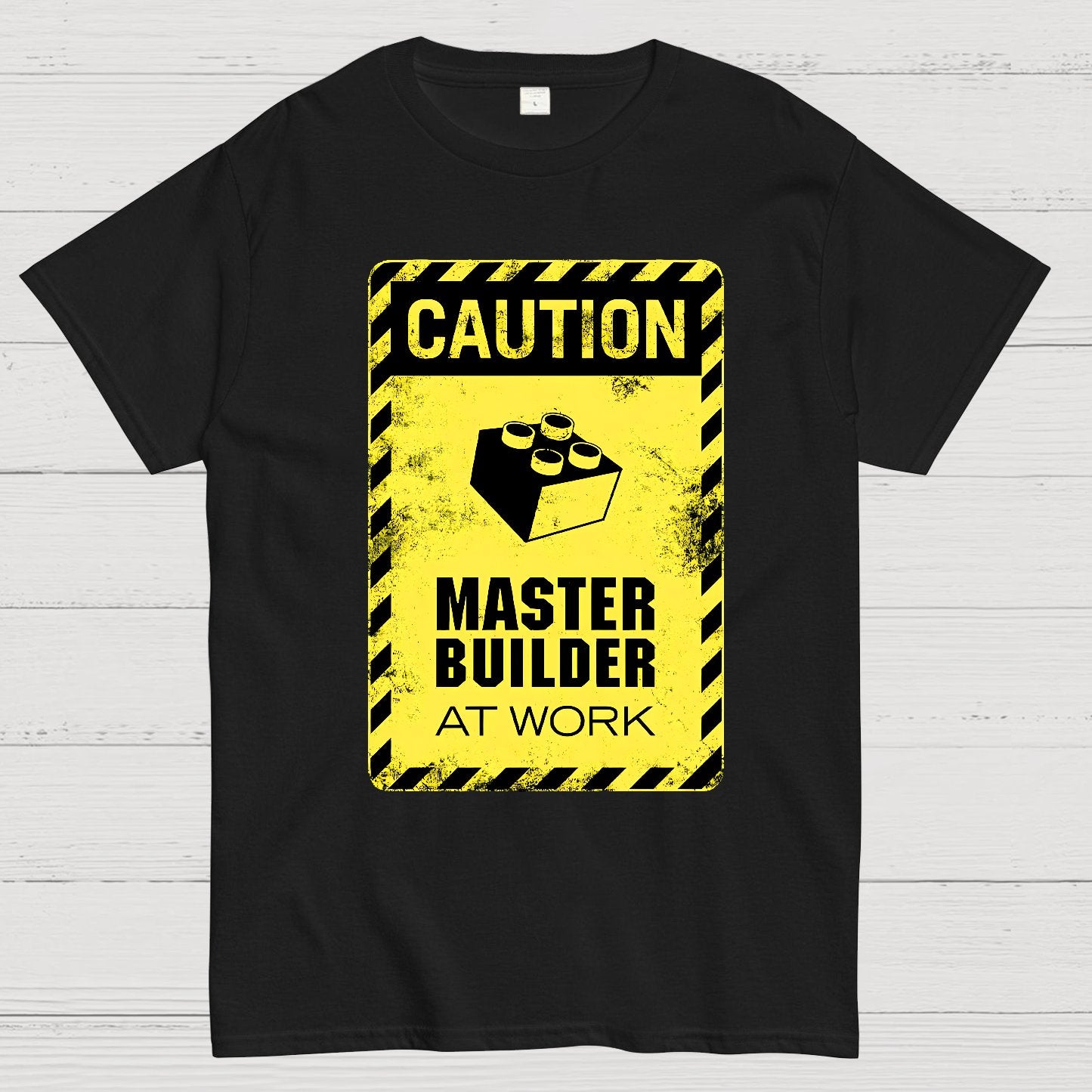Caution Master Builder Geek T-Shirt
