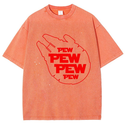 Pew Pew Starship Vintage Distressed T-shirt