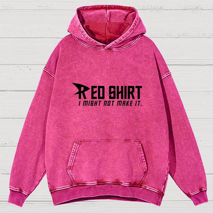 Red Shirt Vintage Distressed Hoodie