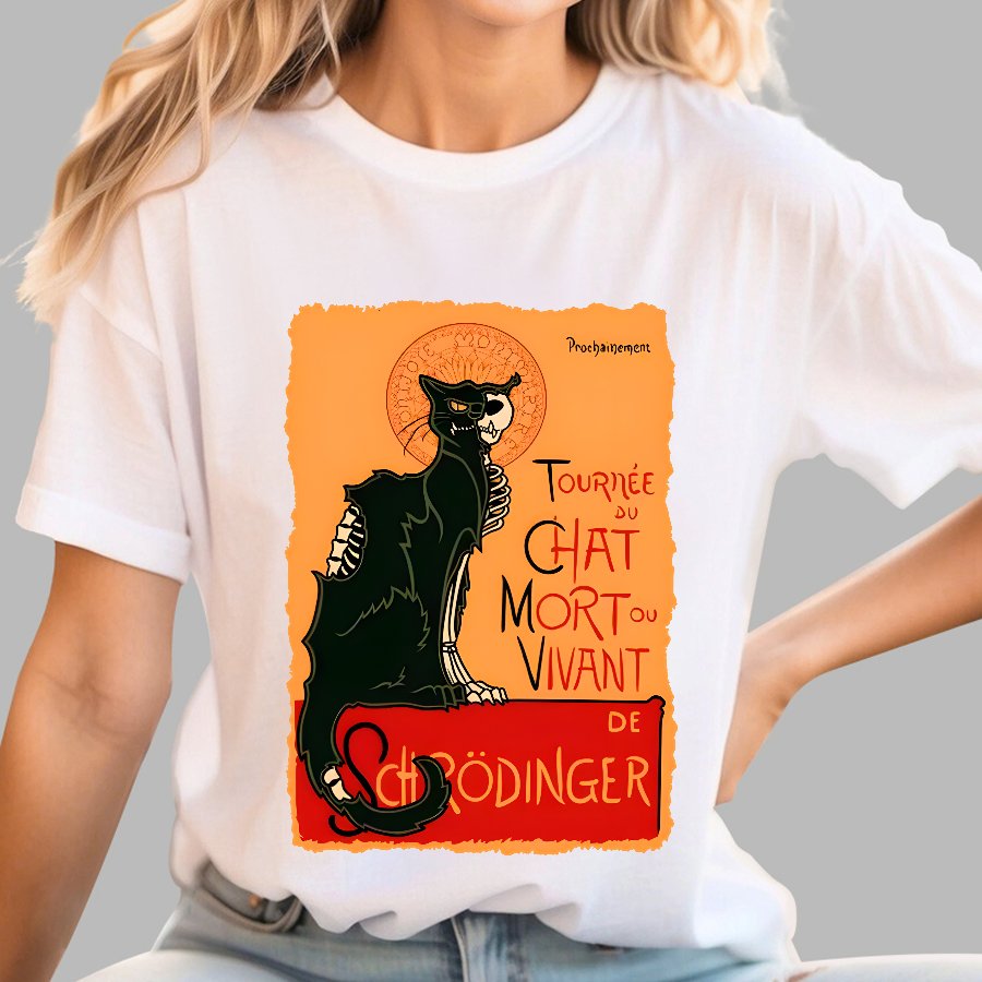 Le chat noir de Schrödinger Geek T-Shirt