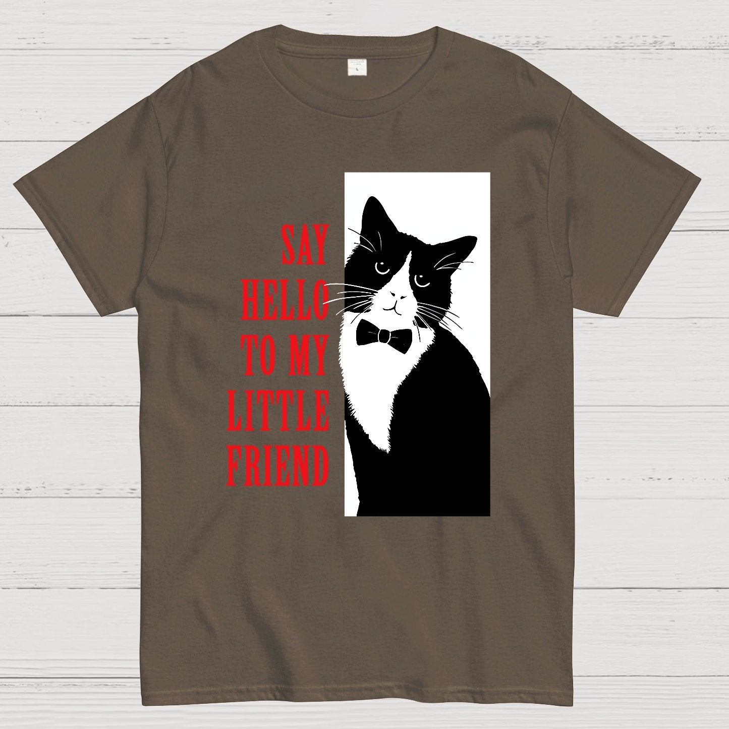 Hello Little Friend funny cat Geek T-Shirt