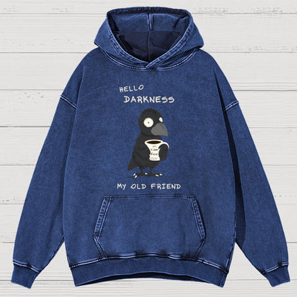 Hello Darkness Vintage Distressed Hoodie