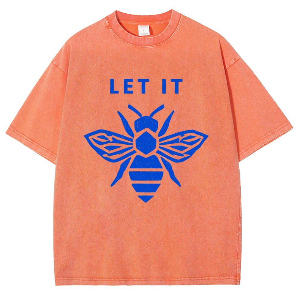 Let It Bee Vintage Distressed T-shirt