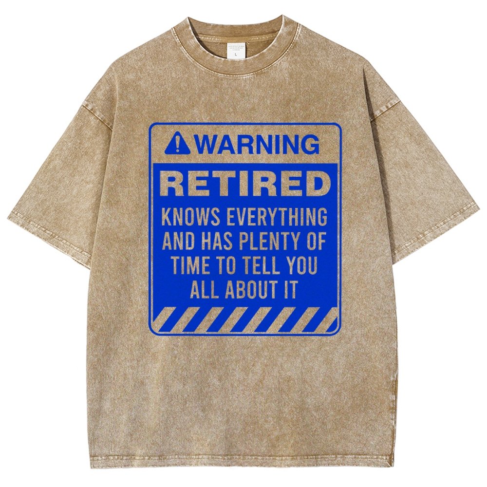 Retired Warning Vintage Distressed T-shirt