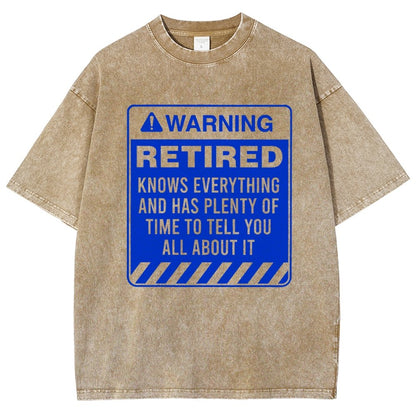 Retired Warning Vintage Distressed T-shirt