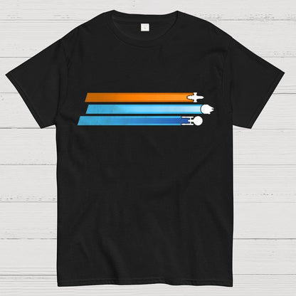 Space Racing Stripes Geek T-Shirt