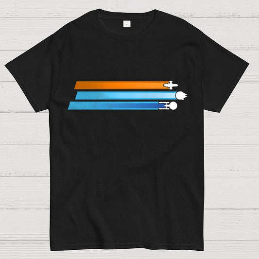 Space Racing Stripes Geek T-Shirt