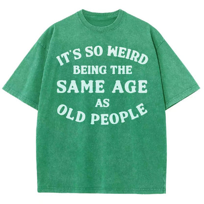 Same Age As Old People Vintage Distressed T-shirt
