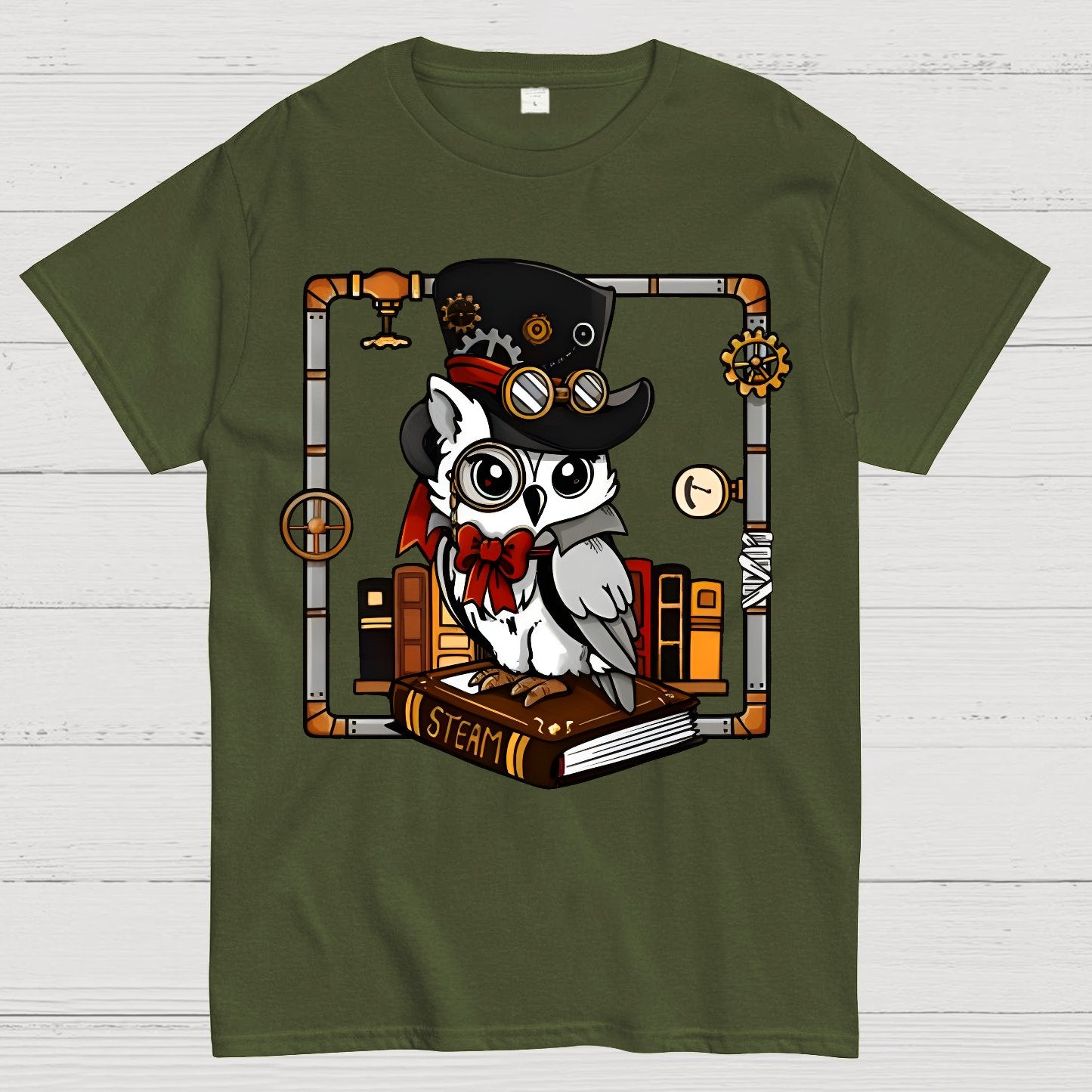 Steampunk Owl Geek T-Shirt