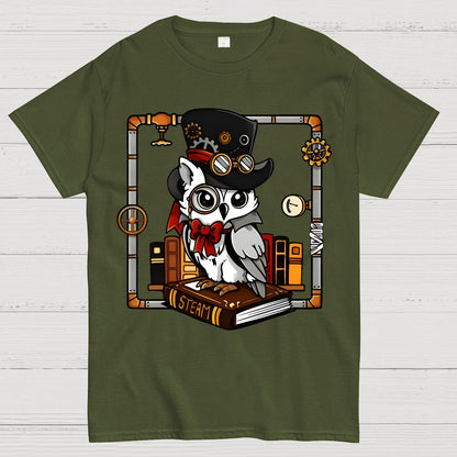Steampunk Owl Geek T-Shirt