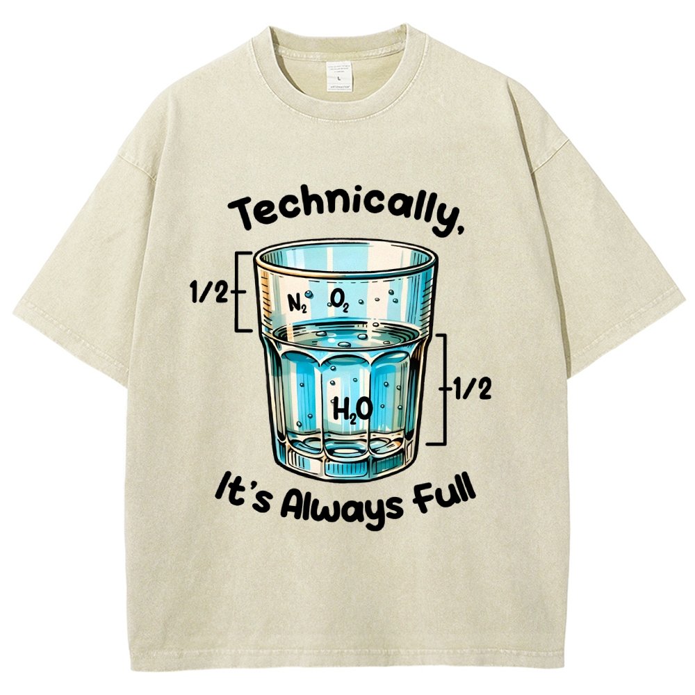 Technically The Glass Is Full Science Vintage Distressed T-shirt