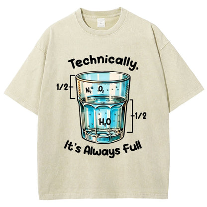 Technically The Glass Is Full Science Vintage Distressed T-shirt