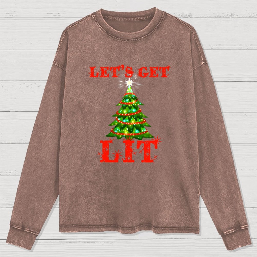 Let's Get Lit Washed Long Sleeve Tee
