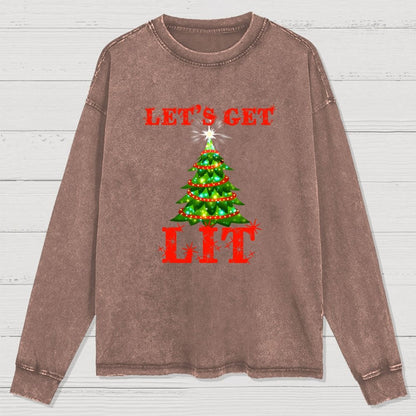 Let's Get Lit Washed Long Sleeve Tee