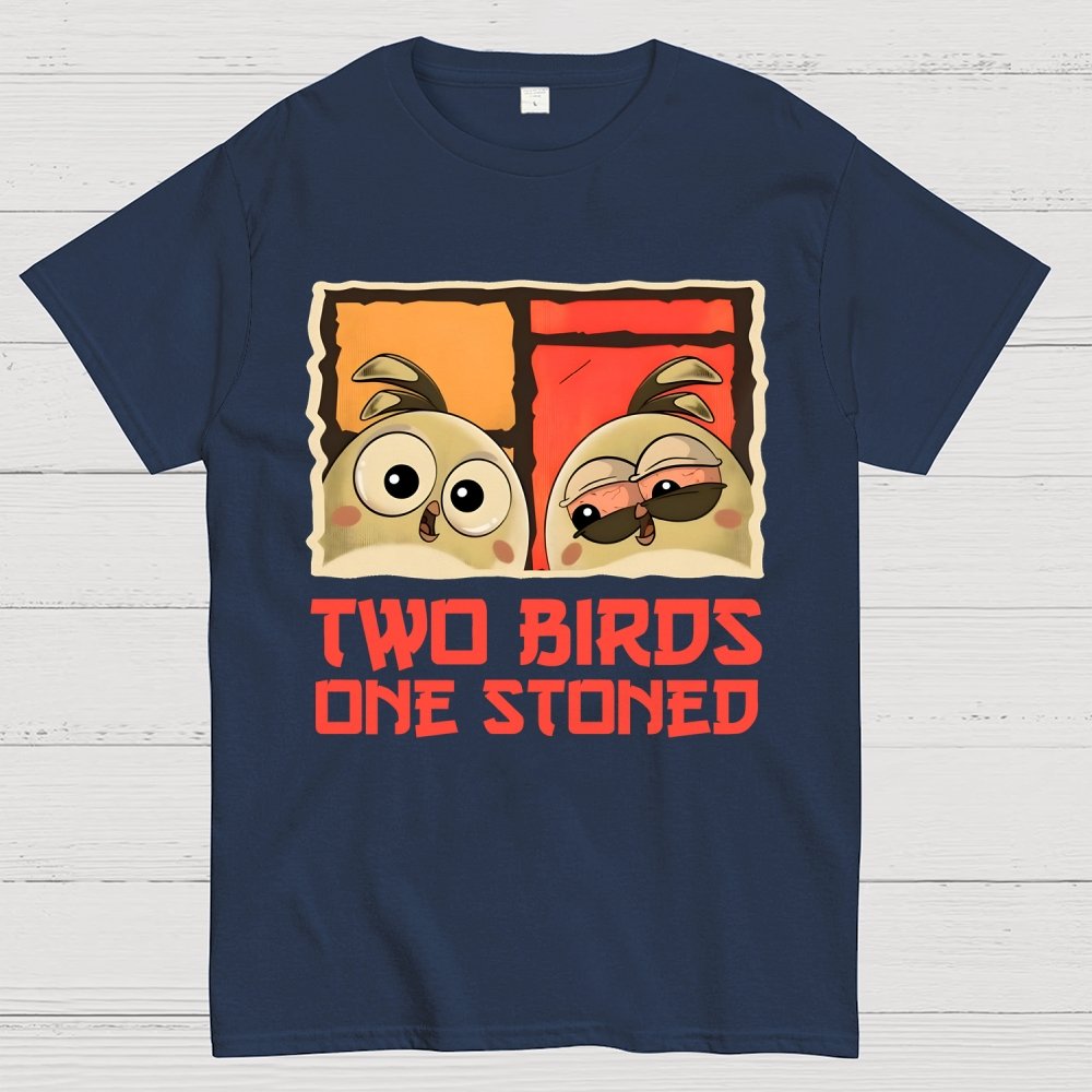 Two Birds One Stoned Unisex Geek T-Shirt