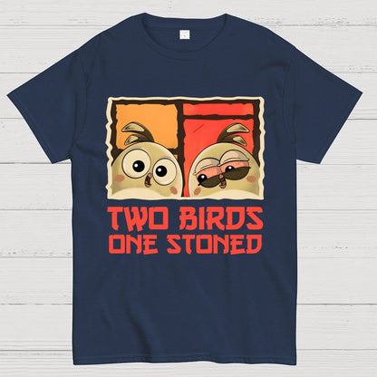 Two Birds One Stoned Unisex Geek T-Shirt