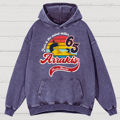 Fear Is The Mind Killer Cotton Vintage Distressed Hoodie
