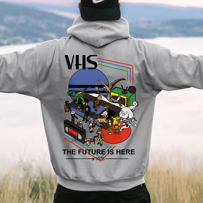 The Future Is Here Printed Back Unisex Cotton Hoodie