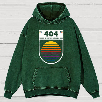 404 Decade Not Found Vintage Distressed Hoodie