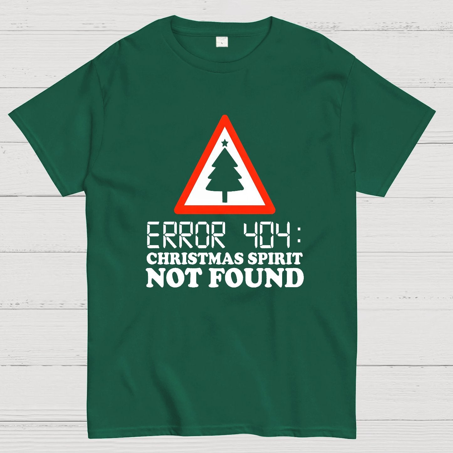 Error 404 Christmas Spirit Not Found Geeky T-Shirt