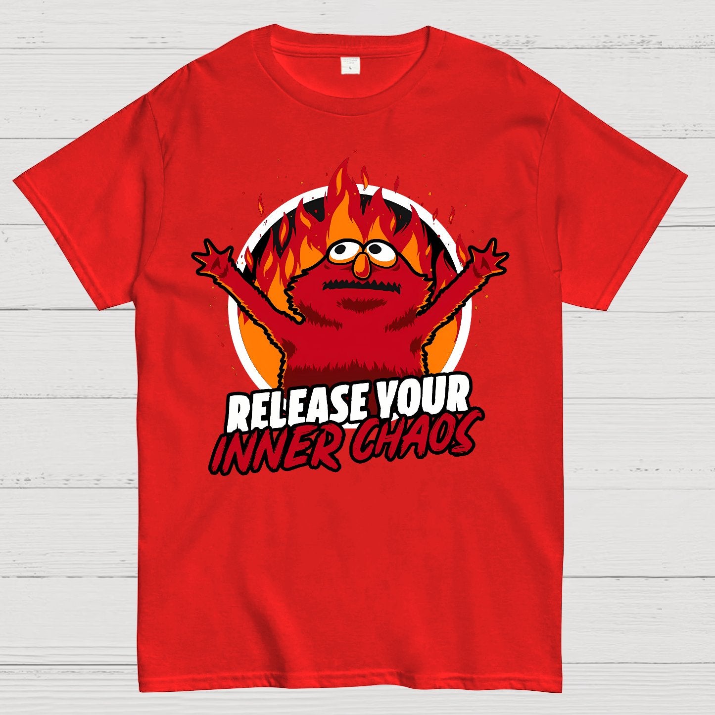 Chaos Puppet Fire Geek T-Shirt