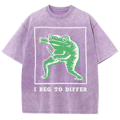 I Beg To Differ Frog Vintage Distressed T-shirt