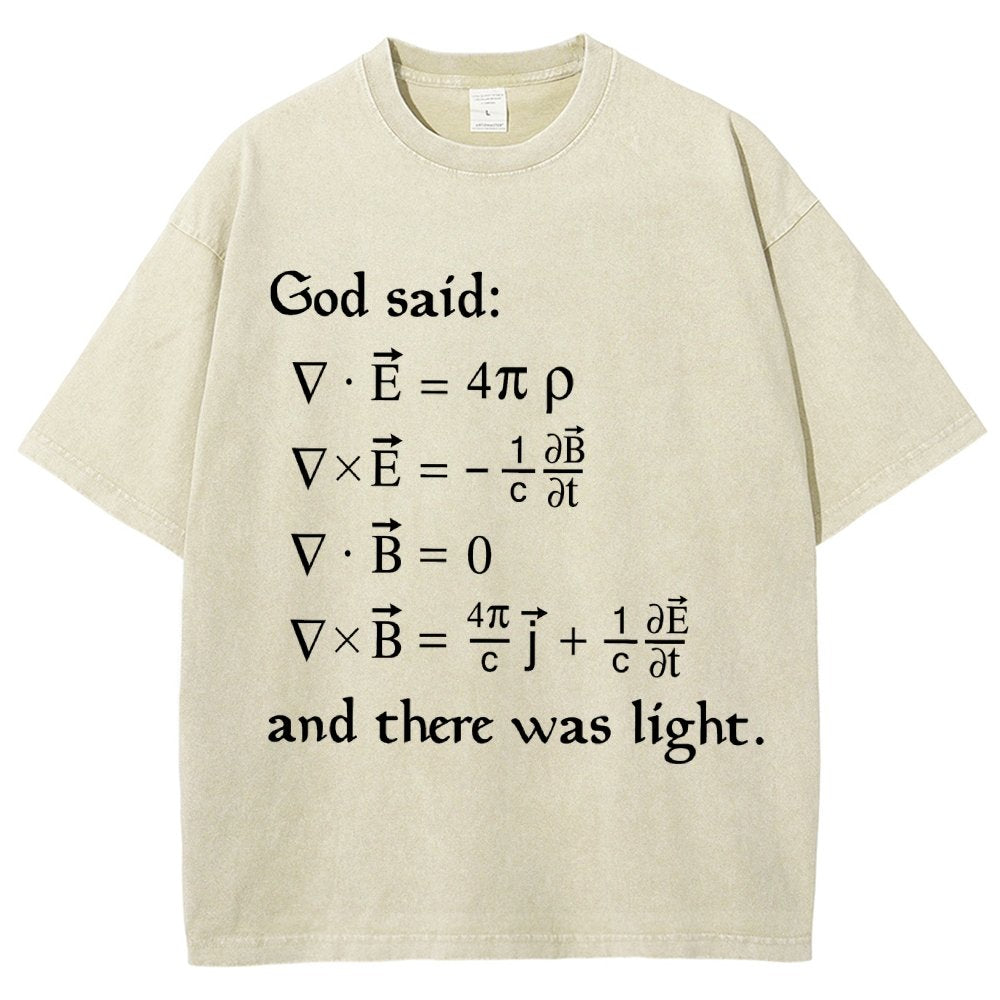 God said Funny math Vintage Distressed T-shirt