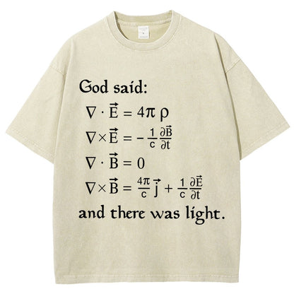God said Funny math Vintage Distressed T-shirt