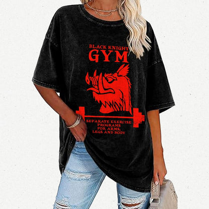 Black Knight Gym Vintage Distressed T-shirt