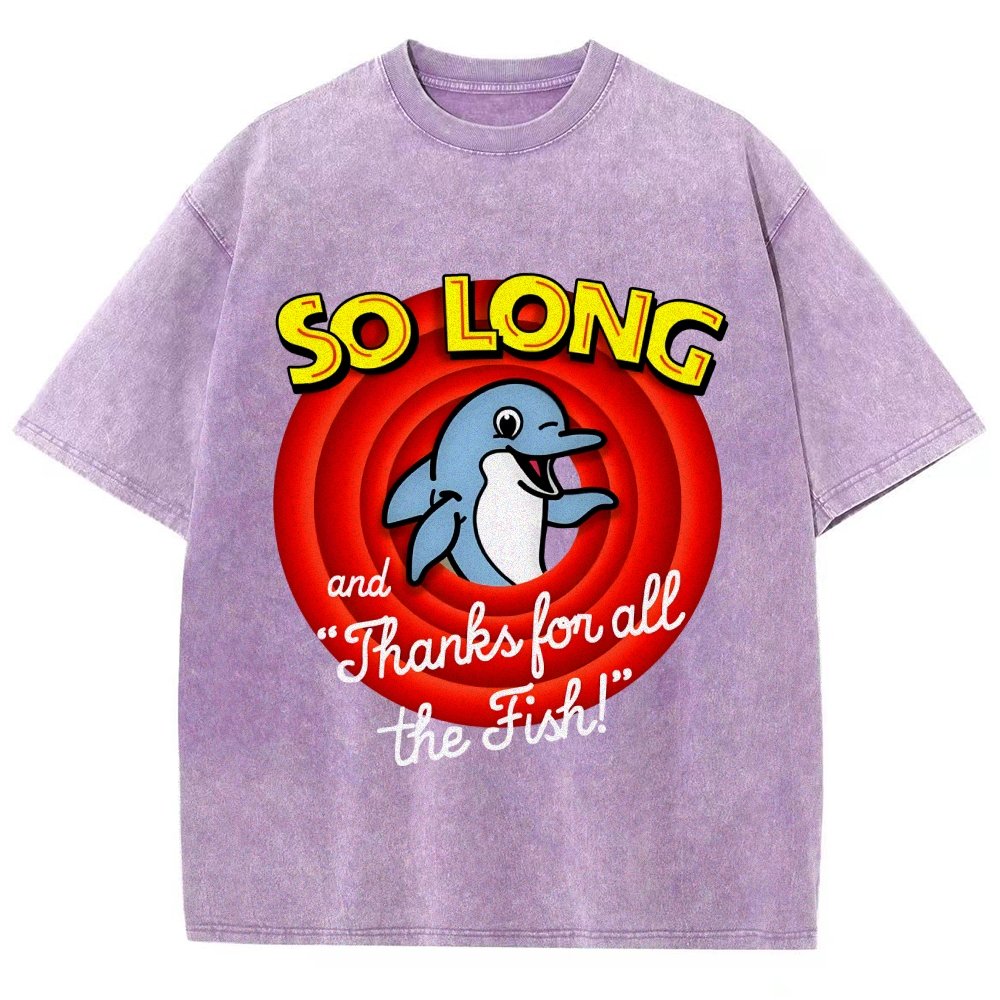 So Long And Thanks For All The Fish Vintage Distressed T-shirt