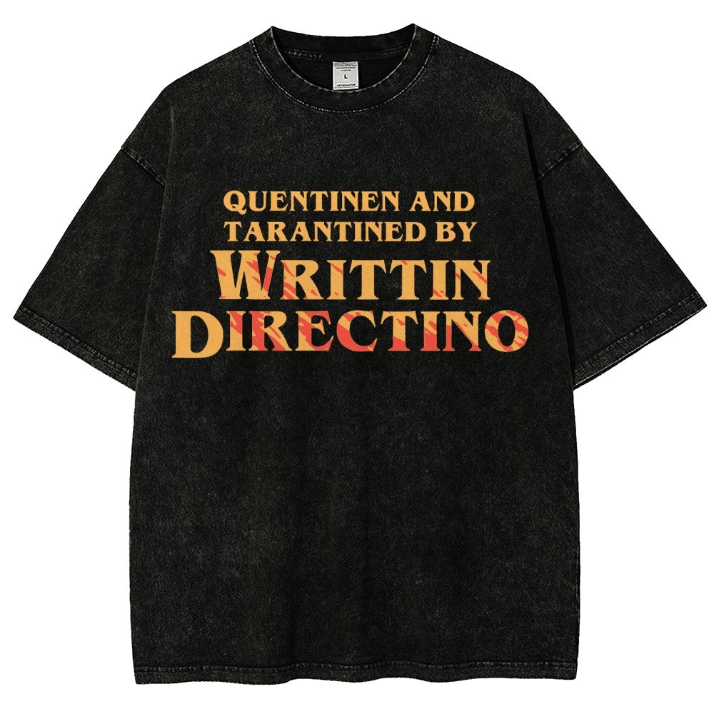 Writtin Directino Vintage Distressed T-shirt