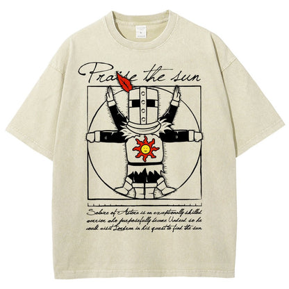 Vitruvian Praise Vintage Distressed T-shirt