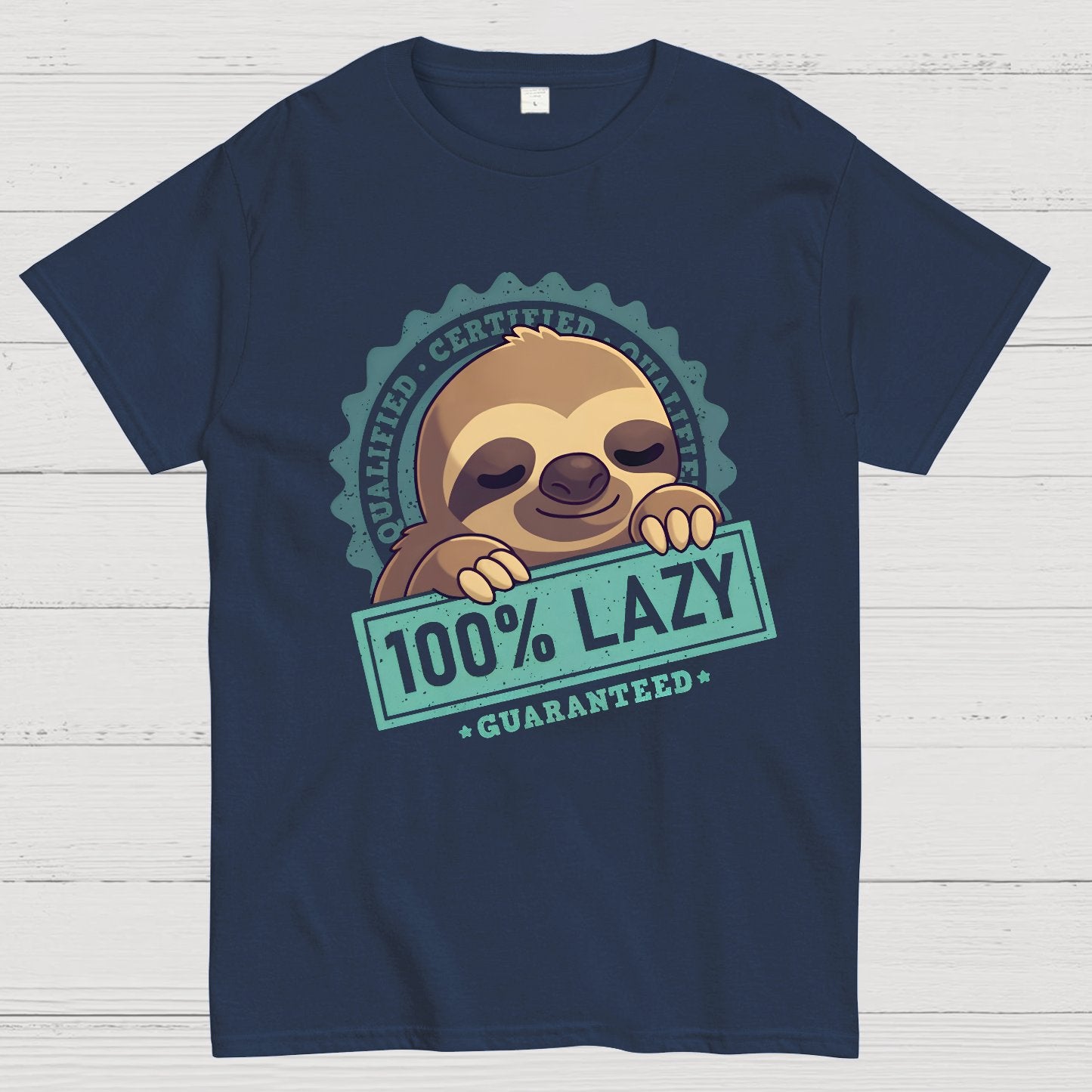 100% Lazy Sloth Geek T-Shirt
